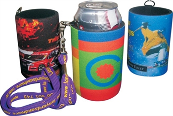 &quot;Handy Tag&quot; Stubby Holder with Base &amp; Taped Seam - Full Colour