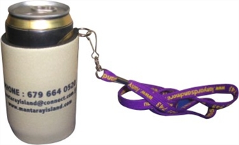 &quot;Handy Tag&quot; Stubby Holder with Base &amp; Taped Seam - Screen Print