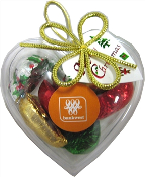 Acrylic Heart Filled With Christmas Chocolates