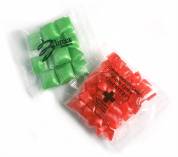 Coporate Coloured Humbugs With One Colour Printed Bag 50G