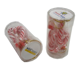 Pet Tube Filled With Candy Canes X6