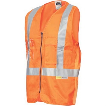 -Day/Night Cross Back Cotton Safety Vests &gt; 190 Gsm Cotton