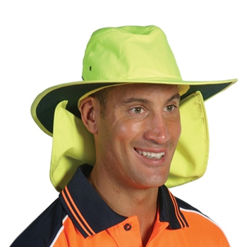 H055- Hivis Hat With Flap