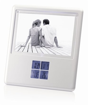 C425 Multifunction Lcd Alarm Clock With Photo Frame Penline