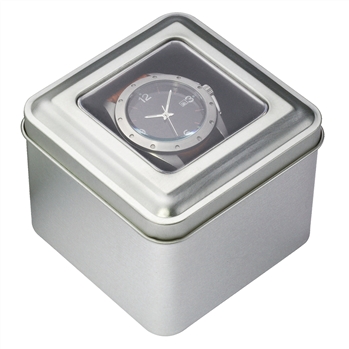 Square Tin With Window