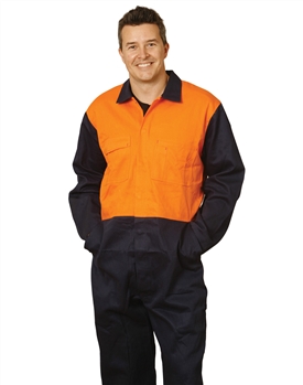 (Regular) High Visibility Cotton Drill Coverall