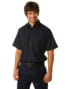 Cool-Breeze Short Sleeve Cotton Work Shirt
