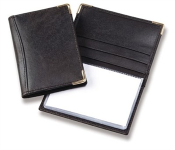 Leather Card Holder With Plastic Insert (Made To Order)
