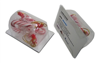 Business Card Treat Filled With Candy Canes X 4