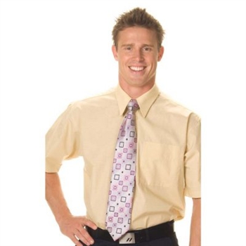 -Classic Mini (Check) Houndstooth Business Shirt, Short Sleeve