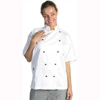 -Cool-Breeze Cotton Chef Jacket, Short Sleeve
