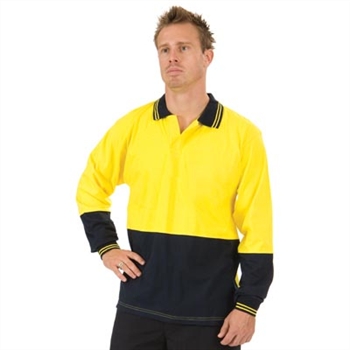 -Hivis Cool Breeze Cotton Jersey Food Industry Polo - L/S