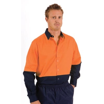 -Hivis Food Industry Cool-Breeze Cotton Shirt - Long Sleeve