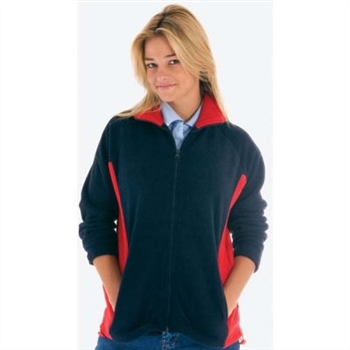 -Ladies Side Panel Full Zip Polar Fleece