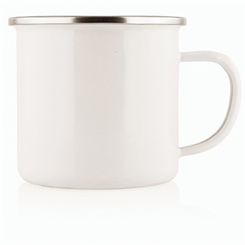 M242 Enamel Cup With Stainless Steel Rim