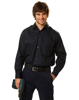 Cool-Breeze Long Sleeve Cotton Work Shirt