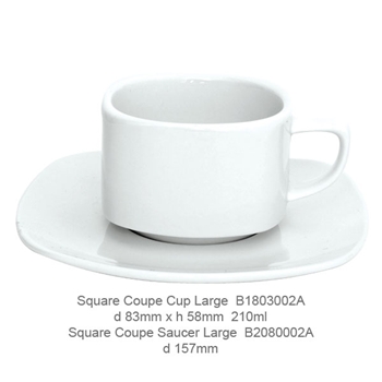 Square Coupe Cup &amp; Scr 210ml
