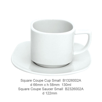 Square Coupe Cup &amp; Scr 130ml