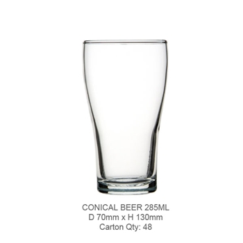 Conical Beer Glass 285ml