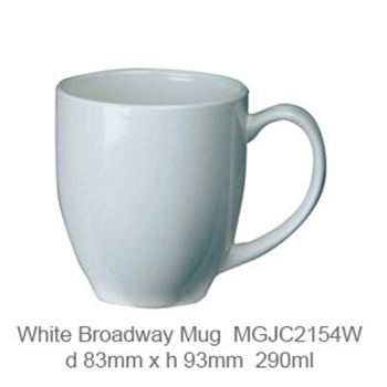 White Broadway Mug 290ml