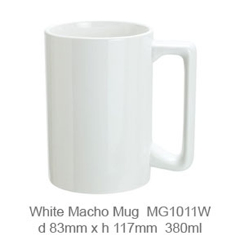 White Macho Mug 380ml