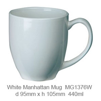 White Manhattan Mug 440ml