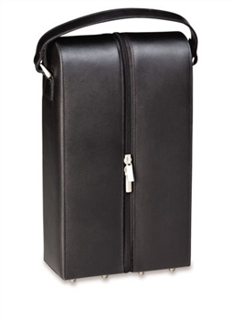 Classic Leather Double Wine Tote (Made To Order)