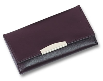 Top Grain Leather Key Case W/ Silver Trim