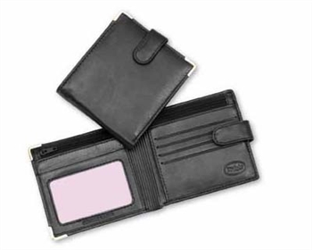 Top Grain Leather Wallet W/ Corners (Blk, Brn)