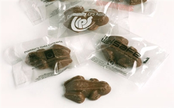 Choc Frog In One Colour Printed Bag