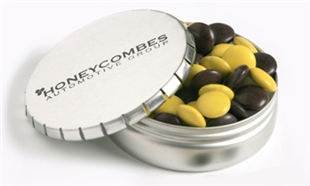 Click Clack Tin Filled With Choc Beans 70G
