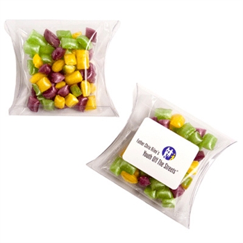 Corporate Coloured Humbugs In Pillow Pack 50G
