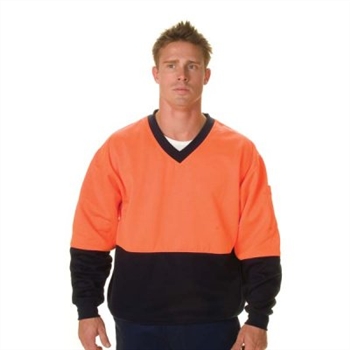 - Hivis Two Tone Cotton Fleecy Sweat Shirt, V-Neck