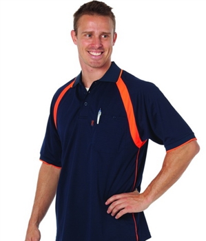 -Coolbreathe Contrast Polo,Short Sleeve