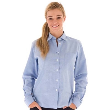 -Cotton Rich Ladies Oxford Shirts, L/S Sleeve