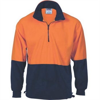 -Hivis Two Tone 1/2 Zip Polar Fleece