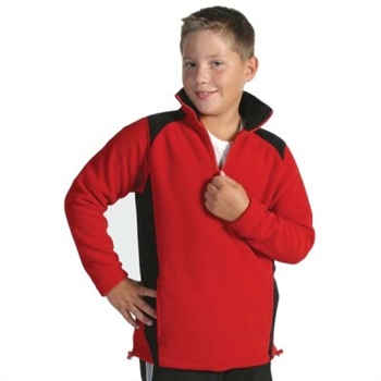-Kids Side Panel Half Zip Polar Fleece