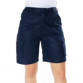 -Ladies Cotton Drill Cargo Shorts &gt; 311 Gsm Heavyweight