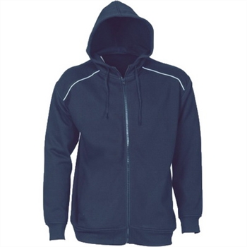 -Mens Contrast Piping Fleecy Hoodie 300Gsm