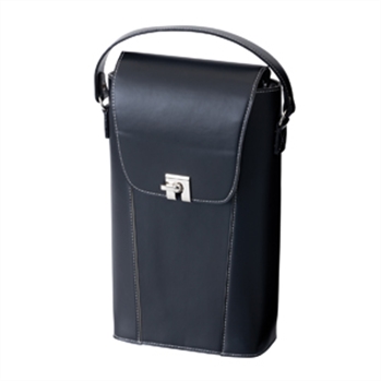2 Bottle Leather Look Wine Carrier