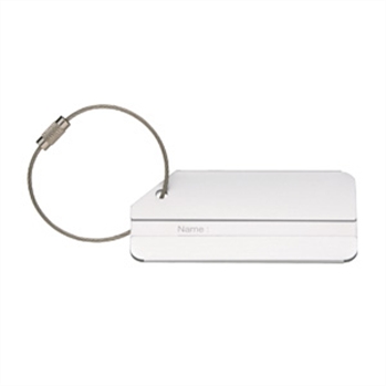Brushed Aluminium Luggage Tag
