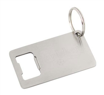 Stainless steel bottle opener keyring