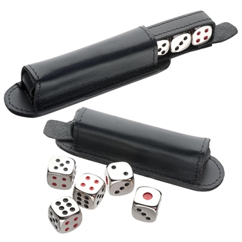 Dice Set In Leather Pouch