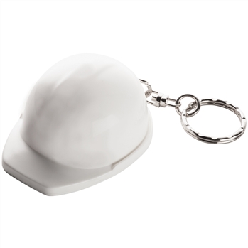 Hard Hat Keyring White
