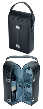 Split Leather Wine Carrier