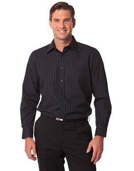 Mens Pin Stripe Long Sleeve Shirt