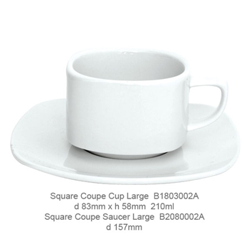 Square Coupe Cup &amp; Scr 210ml