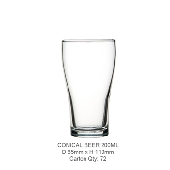 Conical Beer Glass 200ml